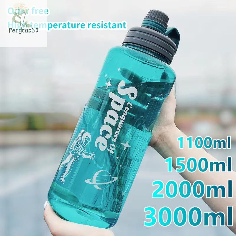 [Eao] เดินทางแบบพกพาความจุขนาดใหญ่ขวดน้ํากีฬา Bpa ฟรีขวดเชคเกอร์ป้องกันการรั่วเครื่องดื่มพลาสติกทัวร์ยิมผู้ใหญ่สากล [TH]