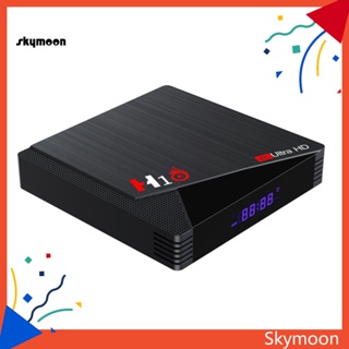 Skym* H10 H616 ชุดกล่องรับสัญญาณทีวี 6K HD รีโมตคอนโทรล อินฟราเรด ปลั๊ก EU สําหรับ Android 100