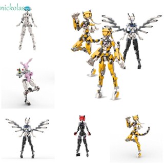 Nickolas ของเล่นตัวต่อ หุ่นยนต์ หุ่นยนต์ กระต่าย นางฟ้า Mecha ขยับได้ DIY สําหรับเด็ก