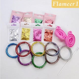 [flameer1] กําไลข้อมือ ประดับเลื่อม กลิตเตอร์ สําหรับทําสร้อยข้อมือ DIY