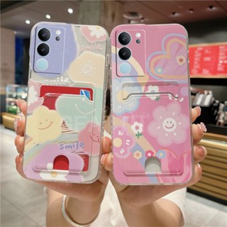 ขายดี เคสโทรศัพท์มือถือ ซิลิโคนนิ่ม TPU กันกระแทก พร้อมช่องใส่บัตร สําหรับ VIVO V29 5G 2023 V29