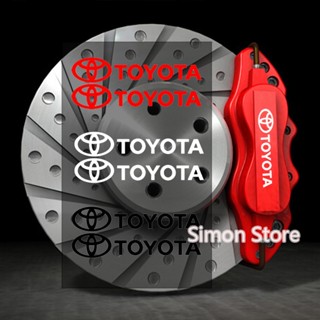 สติกเกอร์คาลิปเปอร์ รูปมงกุฎ สําหรับติดตกแต่งล้อรถยนต์ Toyota TRD Hilux Reiz Crown Prius 6 ชิ้น