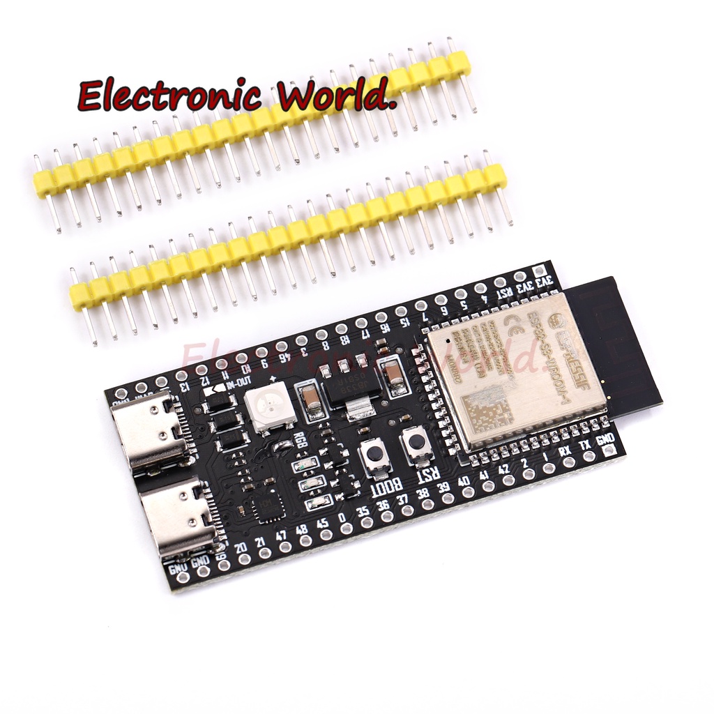 ESP32-S3-DevKitC-1 ESP32-S3 WiFi บลูทูธที่รองรับ BLE 5.0 ตาข่าย Development Board ESP32 โมดูลไร้สาย