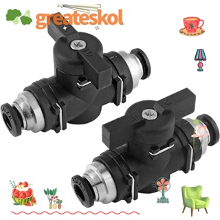 Greateskol บอลวาล์วนิวเมติก PVC สีดํา 6 มม. 2 ชิ้น