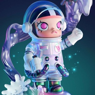 Beixiju-popmart Bubble Mart MEGA Collection Series 100 SPACE MOLLY กล่องปริศนาครบรอบ Jasmine Confirmed Version