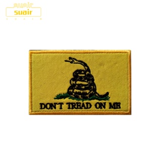 Suair แผ่นสติกเกอร์ PVC ปักลาย Dont Tread on Me สําหรับติดตกแต่งเสื้อผ้า กางเกง