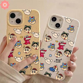 เคสโทรศัพท์มือถือ แบบนิ่ม ลายการ์ตูนชินจัง ย่อยสลายได้ เป็นมิตรกับสิ่งแวดล้อม สําหรับ iPhone XR 7Plus 11 15 13 12 14 Pro MAX X XS MAX 15 6 6S 8 7 Plus SE 2020