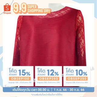 เสื้อพลีทประดับเพชร OP675  -1Pleat