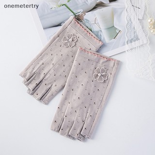 Onem ถุงมือผ้าฝ้าย แบบบาง ป้องกันรังสียูวี สําหรับทําเล็บ 1 คู่