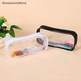 Blowgentlywind กระเป๋าดินสอ Pvc ใส แบบนิ่ม สําหรับนักเรียน