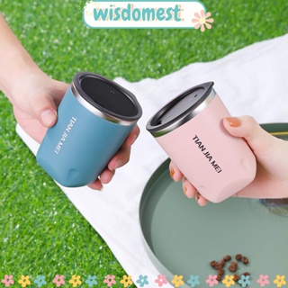 WISDOMEST แก้วกาแฟสุญญากาศ ทนความร้อน แบบพกพา 300 มล.