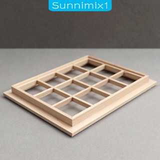 [Sunnimix1] กรอบหน้าต่างบ้านตุ๊กตา ขนาดเล็ก สเกล 1:12 DIY สําหรับตกแต่งบ้านตุ๊กตา