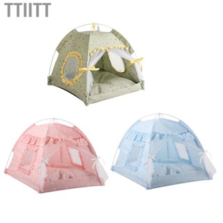 Ttiitt Pet Tent Bed   Semi Enclosed Foldable Comfortable  House Elastic for Summer Dog