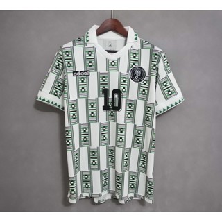 เสื้อกีฬาแขนสั้น ลายทีมชาติฟุตบอลไนจีเรีย 1994 ชุดเยือน สไตล์เรโทร