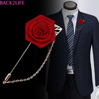 Back2life เครื่องประดับพิธีกรรมที่มีสไตล์ Corsage ใบไม้ดอกไม้ที่เรียบง่ายปกเข็มกลัด Pins