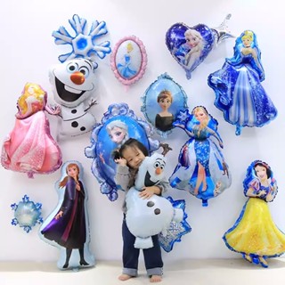 ลูกโป่ง รูป Disney Frozen Elsa Anna แบบสองด้าน สําหรับตกแต่งปาร์ตี้วันเกิดเด็ก