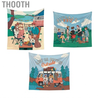 Thooth Camping Tapestry  Polyester Hanging Cloth Decorative Aesthetic   for Hiking