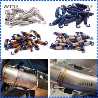 Wattle ตะขอสปริงท่อไอเสีย สเตนเลส อุปกรณ์เสริม สําหรับรถจักรยานยนต์ 2 ชิ้น ต่อชุด