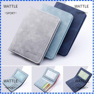 Wattle กระเป๋าสตางค์ ใบสั้น แบบบาง ขนาดเล็ก สําหรับผู้ชาย