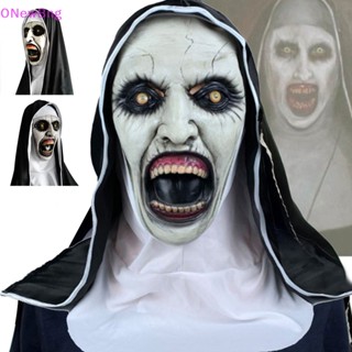 Onew หน้ากากยาง รูป The Horror Scary Nun พร้อมผ้าพันคอ สําหรับแต่งคอสเพลย์ฮาโลวีน Bng