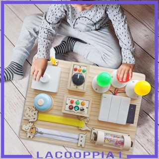 [Lacooppia1] Montessori บอร์ดยุ่ง มีไฟ LED ของเล่นเพื่อการศึกษา สําหรับเด็ก