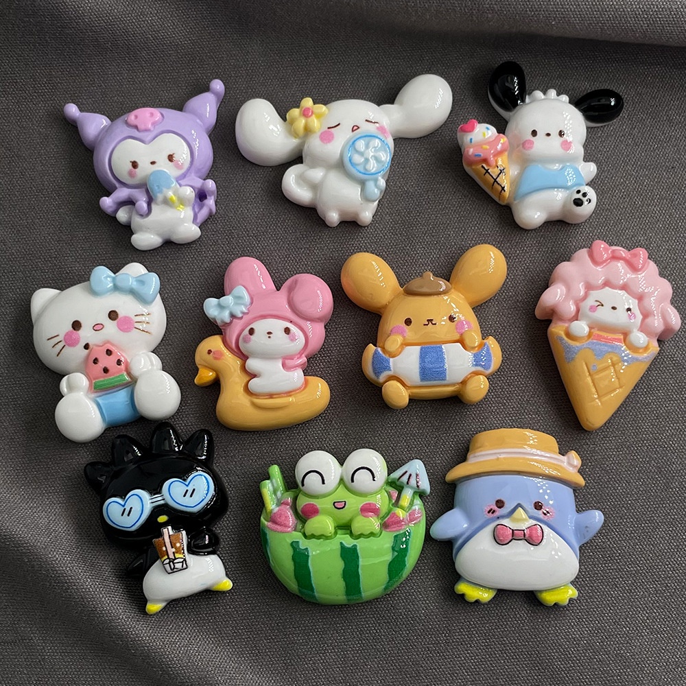 [4 #] Jibbitz Crocs ชุดเครื่องประดับเรซิ่น ลายการ์ตูนสัตว์ แฮนด์เมด diy สําหรับรองเท้า กิ๊บติดผม โทรศัพท์ FN