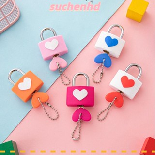 Suchenhd อุปกรณ์ล็อคกระเป๋าเดินทาง รูปหัวใจ กันขโมย แบบพกพา หลากสี สําหรับตกแต่งบ้าน ลิ้นชัก