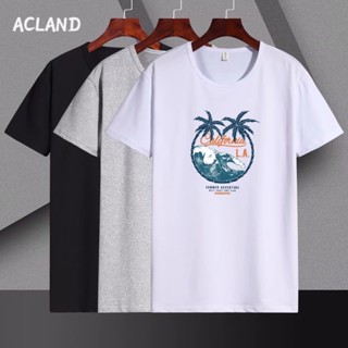 Acland เสื้อยืดผู้ชาย ผู้ชายเสื้อเชิ้ต เสื้อยืด ผ้านุ่ม ใส่สบาย ไม่หด ไม่ต้องรีด 36Z230908