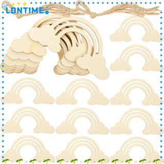 Lontime คัตเอาท์ วัสดุไม้ สีรุ้ง สําหรับตกแต่งปาร์ตี้คริสต์มาส DIY