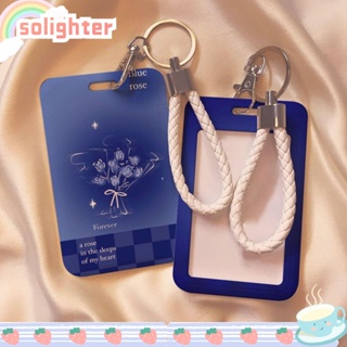 Solighter กระเป๋าใส่บัตรเครดิต บัตรเครดิต พลาสติก ลายการ์ตูน สําหรับนักเรียน