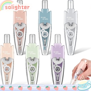 Solighter เทปลบคําผิด ลบคําผิด ลบได้ทันที สีเทา สีม่วง สีฟ้า สีชมพู สีเขียว สําหรับสํานักงาน