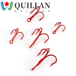 Quillan ตะขอตกปลา ทรงกลม สีแดง 20 ชิ้น/ล็อต