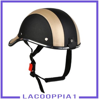 [Lacooppia1] หมวกเบสบอล หนัง PU แบบเปิดครึ่งหนึ่ง บุโฟม สําหรับขี่รถจักรยานยนต์