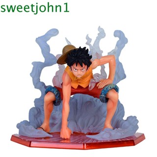 Sweetjohn โมเดลฟิกเกอร์ Luffy Monkey D Luffy Second Gear Battle Luffy ขนาดเล็ก ของขวัญ สําหรับตกแต่ง