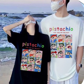 【Polyester】เสื้อยืดคอกลม แขนสั้น พิมพ์ลายการ์ตูนน่ารัก ทรงหลวม สไตล์เกาหลี ฤดูร้อน สําหรับผู้หญิง