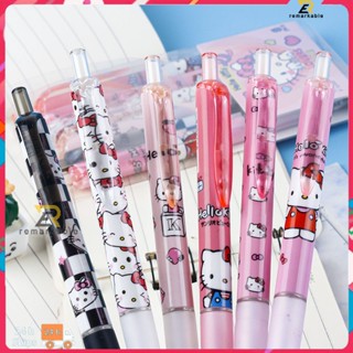 พร้อมส่ง 6 ชิ้น Sanrio Pressed The Pen Kolimi Kt Cat Student Cartoon Pen เขียนเร็ว แห้งและเรียบ กดปากกา โดดเด่น_th