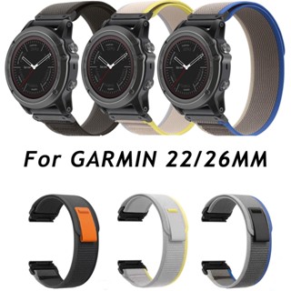 สายนาฬิกาข้อมือไนล่อน 22 มม. 26 มม. สําหรับ Garmin Fenix 7X 6X 5X 7 6 5 D2 Forerunner 945 Tactix