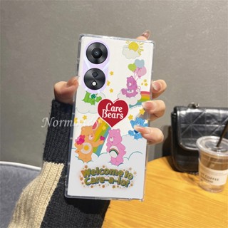 ใหม่ เคสโทรศัพท์มือถือนิ่ม บางพิเศษ กันหล่น ปิดด้านหลัง ลายการ์ตูนหมีแคร์แบร์น่ารัก สร้างสรรค์ สําหรับ OPPO A38 4G OPPOA38 2023