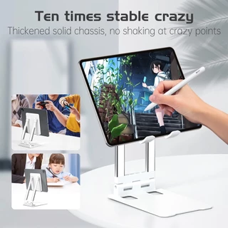 ขาตั้งไอแพด วงเล็บแท็บเล็ตพับเดสก์ท็อป Tablet Stand Telescopic โทรศัพท์มือถือวงเล็บโลหะปรับมุ ที่วางแท็บเล็ต