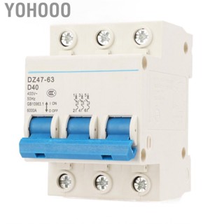 Yohooo Circuit Breaker 3P MCB DIN Rail Mount Breaking  400V For Home Office