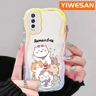 เคสโทรศัพท์มือถือแบบนิ่ม ใส กันกระแทก ลายการ์ตูนแมว สําหรับ VIVO Y20 Y20i Y20S Y12s Y20 2021 Y11s Y12A Y20T Y20S M Y20S D