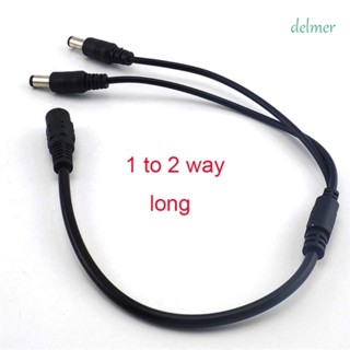 Delmer สายเคเบิลวงจรปิด 5.5*2.1 มม. ตัวเมีย 1 ตัวเมีย 2 3 4 8 ทาง AC DC 12V สําหรับกล้องวงจรปิด