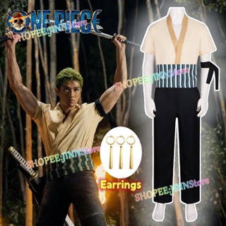 - Jn - Roronoa Zoro ชุดคอสเพลย์ วันพีช แอคชั่น Live-Action Version สําหรับผู้ชาย XS-3XL