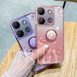 เคสโทรศัพท์มือถือแบบนิ่ม TPU กันกระแทก ลายดอกกุหลาบ ประดับพลอยเทียม สําหรับ Tecno Spark Go 2023 Smart 7