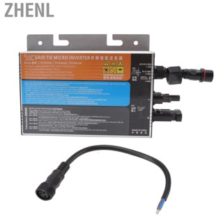 Zhenl Solar Inverter Micro Aluminium Alloy IP55 Protection Grid Tie for Converting DC to AC 18‑60V