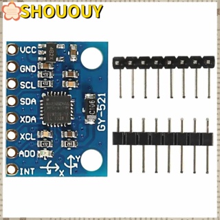 Shououy โมดูลเซนเซอร์ไจโรสโคป MPU6050 เอาท์พุทข้อมูล IIC I2C 3 แกน 3-5V 16 Bit AD Converter GY-521 MPU-6050 6 DOF 6 แกน 3 ชิ้น