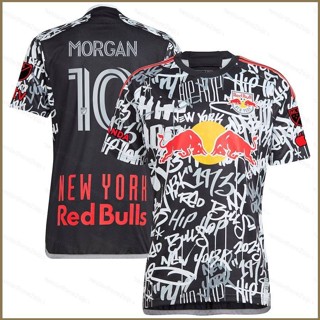 Qy 2023-2024 เสื้อยืดลําลอง แขนสั้น พิมพ์ลาย New York Red Bulls Jersey Lewis Morgan พลัสไซซ์