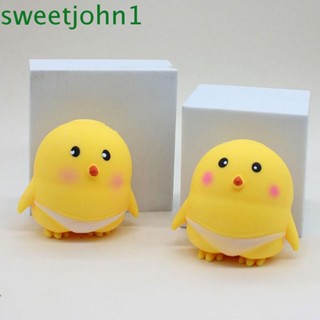 Sweetjohn ของเล่นบีบสกุชชี่ รูปไก่ ป้องกันการบีบอัด บรรเทาความเครียด สําหรับเด็ก