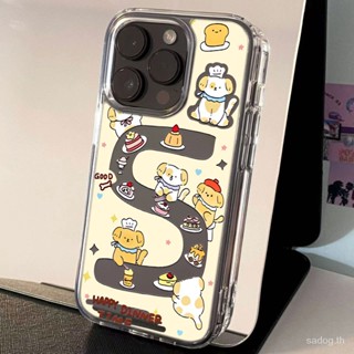 เคสโทรศัพท์มือถือแบบนิ่ม ใส กันกระแทก ลายการ์ตูนลูกสุนัขน่ารัก สําหรับ iPhone 15promax 14promax 15 14 13 12 11 pro max 13promax xr xsmax 7 8 plus 14plus 13pro