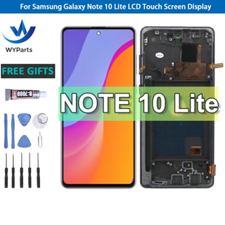 หน้าจอสัมผัสดิจิทัล LCD 6.7 นิ้ว พร้อมกรอบ สําหรับ Samsung Galaxy Note 10 Lite N770F